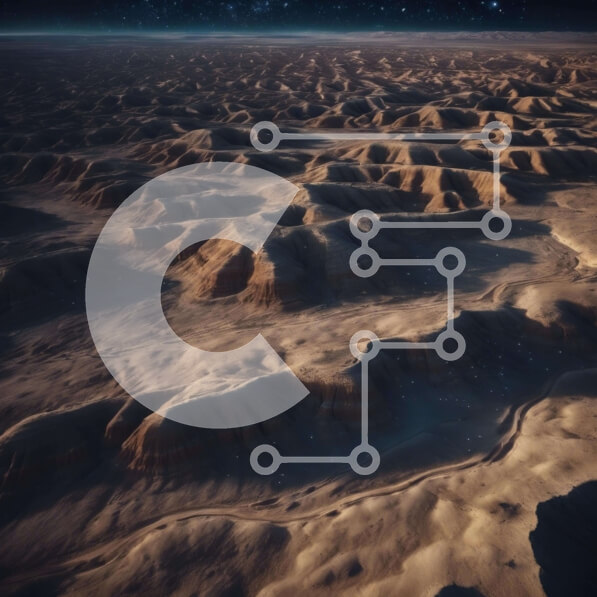 Intra Συλλεκτικό Ξύλινο Παζλ Plywood  4mm - Εναέρια άποψη του τοπίου της ερήμου με τα βουνά και τις κοιλάδες Σε Ξύλινο Κουτί - Διαστάσεις: 10x10 cm – 25 κομμάτια