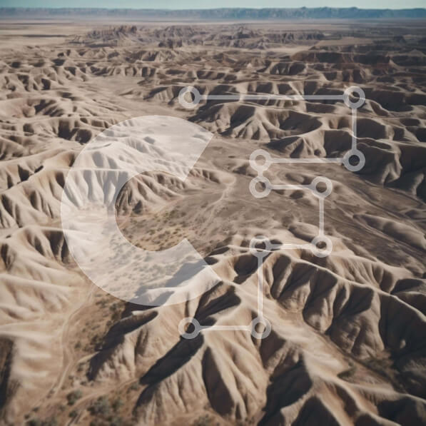 Intra Συλλεκτικό Ξύλινο Παζλ Plywood  4mm - Εναέρια άποψη του τοπίου της ερήμου με πρόσωπο Σε Ξύλινο Κουτί - Διαστάσεις: 10x10 cm – 25 κομμάτια