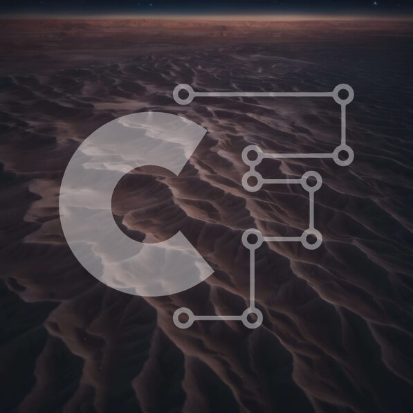 Intra Συλλεκτικό Ξύλινο Παζλ Plywood  4mm - Απέραντο ερημικό τοπίο με σκοτεινά σύννεφα και αστέρια Σε Ξύλινο Κουτί - Διαστάσεις: 10x10 cm – 25 κομμάτια