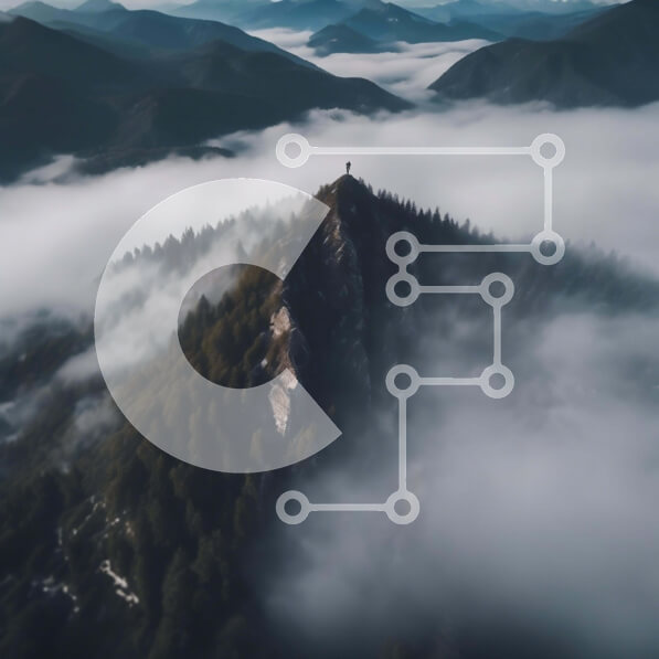 Intra Συλλεκτικό Ξύλινο Παζλ Plywood  4mm - Εναέρια άποψη της κορυφής του βουνού Σε Ξύλινο Κουτί - Διαστάσεις: 10x10 cm – 25 κομμάτια