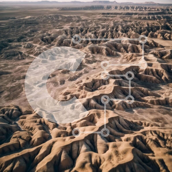 Intra Συλλεκτικό Ξύλινο Παζλ Plywood  4mm - Εναέρια άποψη του ερημωμένου τοπίου Σε Ξύλινο Κουτί - Διαστάσεις: 10x10 cm – 25 κομμάτια