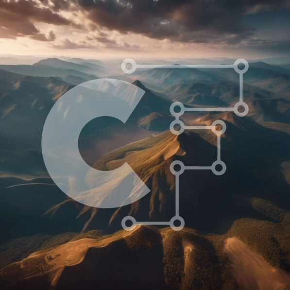 Intra Συλλεκτικό Ξύλινο Παζλ Plywood  4mm - Εναέρια άποψη του ορεινού τοπίου με τα σύννεφα Σε Ξύλινο Κουτί - Διαστάσεις: 10x10 cm – 25 κομμάτια