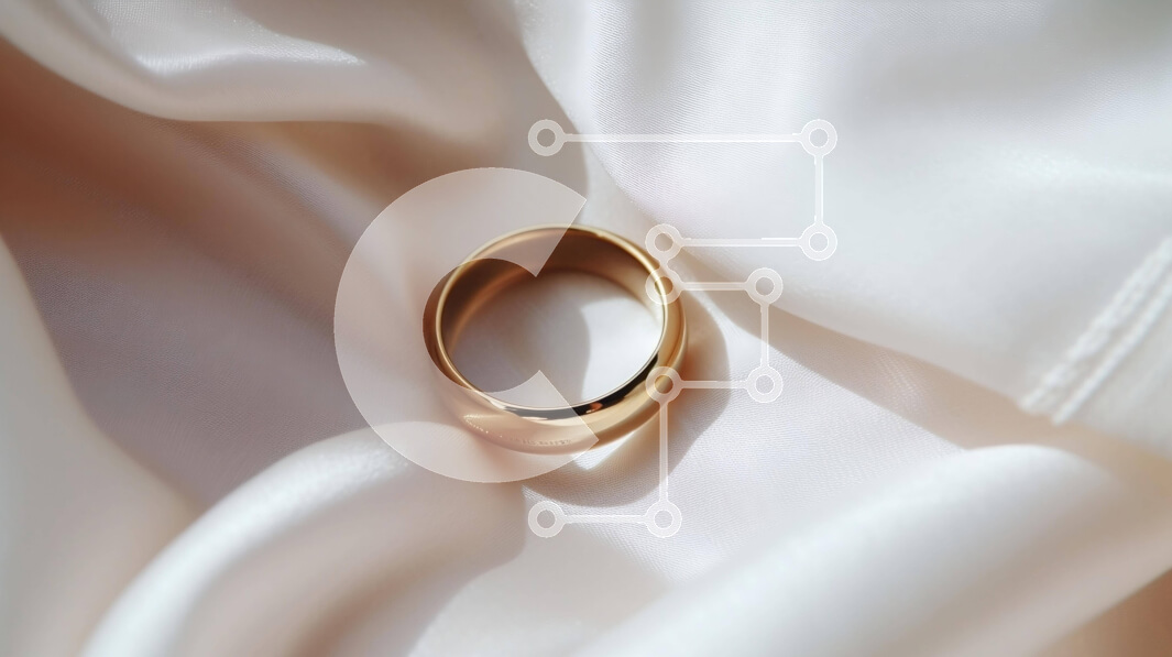 Intra Συλλεκτικό Ξύλινο Παζλ Plywood  4mm - Χρυσή βέρα σε κομψό λευκό σατέν ύφασμα Σε Ξύλινο Κουτί - Διαστάσεις Puzzle: 10x10 cm – 25 κομμάτια