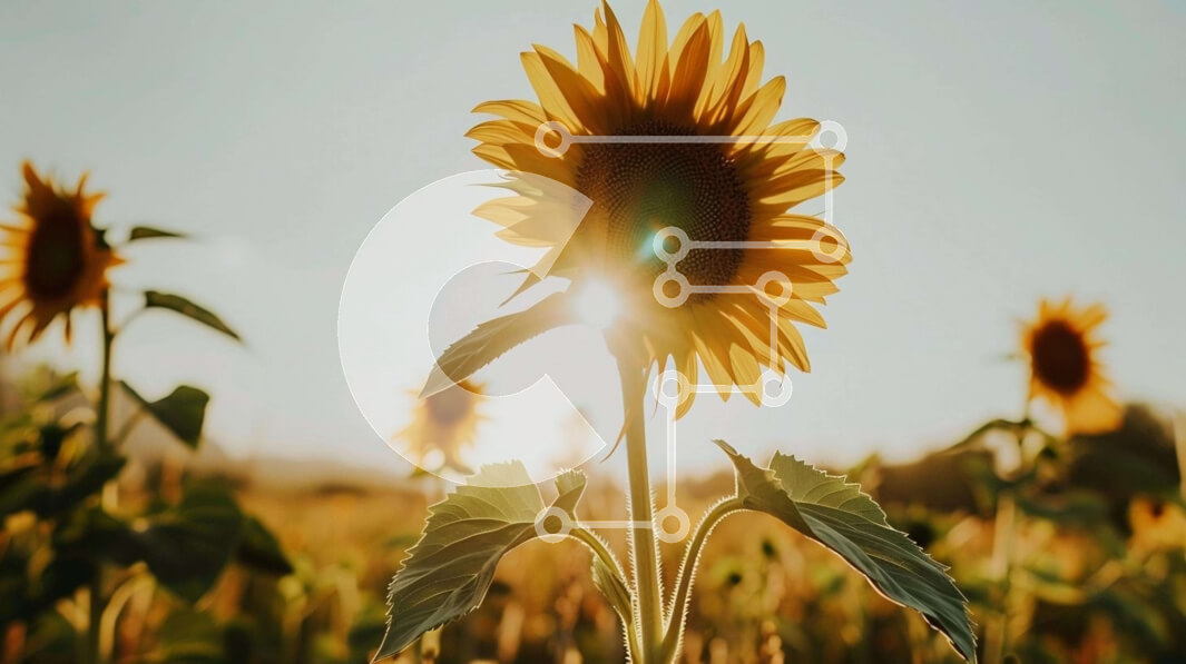 Intra Συλλεκτικό Ξύλινο Παζλ Plywood  4mm - Ηλίανθος στο ανοιχτό πεδίο Σε Ξύλινο Κουτί - Διαστάσεις: 10x10 cm – 25 κομμάτια