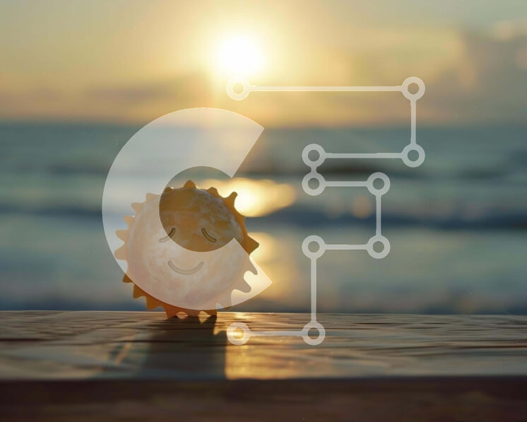 Intra Συλλεκτικό Ξύλινο Παζλ Plywood  4mm - Toy Sun στο ηλιοβασίλεμα δίπλα στον ωκεανό Σε Ξύλινο Κουτί - Διαστάσεις: 10x10 cm – 25 κομμάτια