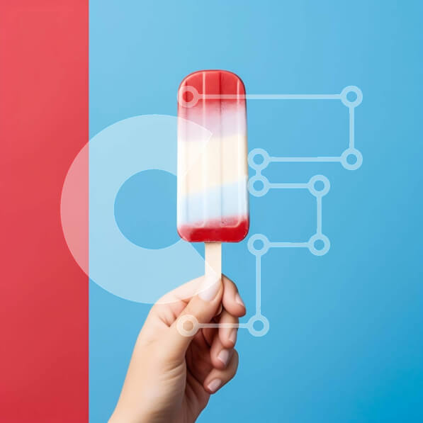 Intra Συλλεκτικό Ξύλινο Παζλ Plywood  4mm - Πατριωτικό παγωτό Popsicle Σε Ξύλινο Κουτί - Διαστάσεις Puzzle: 10x10 cm – 25 κομμάτια