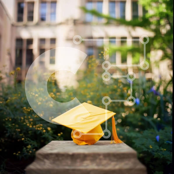 Intra Συλλεκτικό Ξύλινο Παζλ Plywood  4mm - Στιγμή αποφοίτησης με κίτρινο καπάκι Σε Ξύλινο Κουτί - Διαστάσεις Puzzle: 10x10 cm – 25 κομμάτια