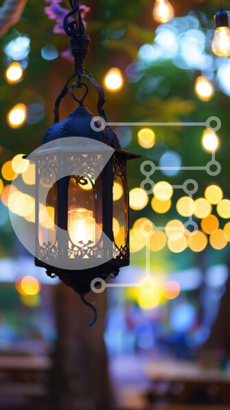 Intra Συλλεκτικό Ξύλινο Παζλ Plywood  4mm - Φανάρι υπό το φως των κεριών σε εξωτερικό χώρο Σε Ξύλινο Κουτί - Διαστάσεις Puzzle: 10x10 cm – 25 κομμάτια