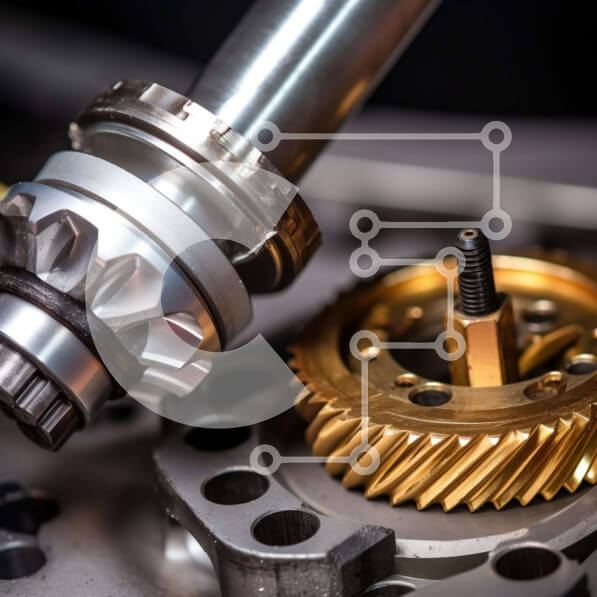 Intra Συλλεκτικό Ξύλινο Παζλ Plywood  4mm - Επισκευή Μεταλλικών Γραναζιών από Μηχανικό Σε Ξύλινο Κουτί - Διαστάσεις Puzzle: 10x10 cm – 25 κομμάτια