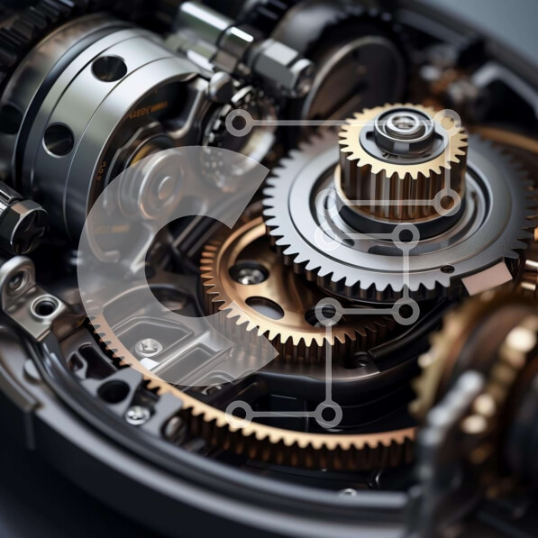 Intra Συλλεκτικό Ξύλινο Παζλ Plywood  4mm - Κοντινό πλάνο περίπλοκου μηχανικού ρολογιού Σε Ξύλινο Κουτί - Διαστάσεις: 10x10 cm – 25 κομμάτια