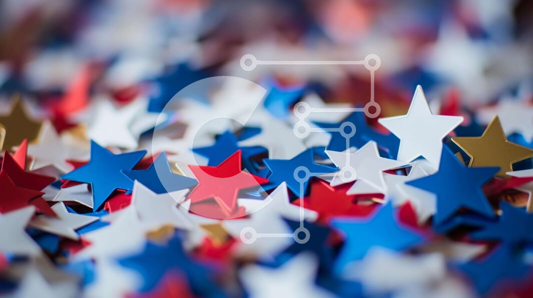 Intra Συλλεκτικό Ξύλινο Παζλ Plywood  4mm - Patriotic Paper Stars για τους εορτασμούς της 4ης Ιουλίου Σε Ξύλινο Κουτί - Διαστάσεις: 10x10 cm – 25 κομμάτια