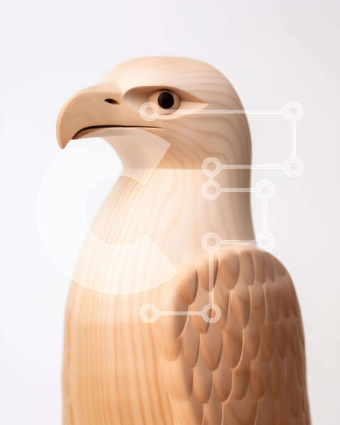 Intra Συλλεκτικό Ξύλινο Παζλ Plywood  4mm - Ξύλινο ειδώλιο αετού Σε Ξύλινο Κουτί - Διαστάσεις: 10x10 cm – 25 κομμάτια