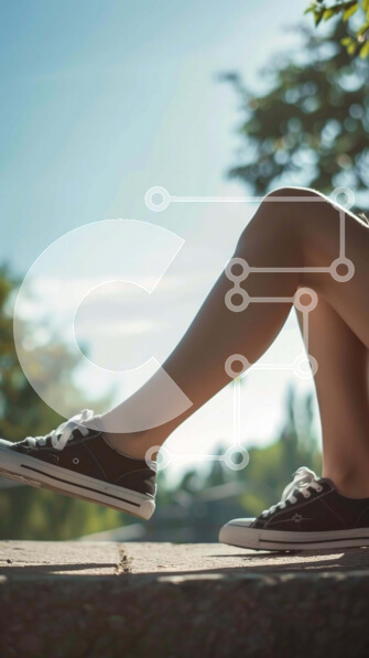 Intra Συλλεκτικό Ξύλινο Παζλ Plywood  4mm - Γυναίκα που κάθεται στα σκαλιά με τα πόδια τεντωμένα έξω Σε Ξύλινο Κουτί - Διαστάσεις Puzzle: 10x10 cm – 25 κομμάτια