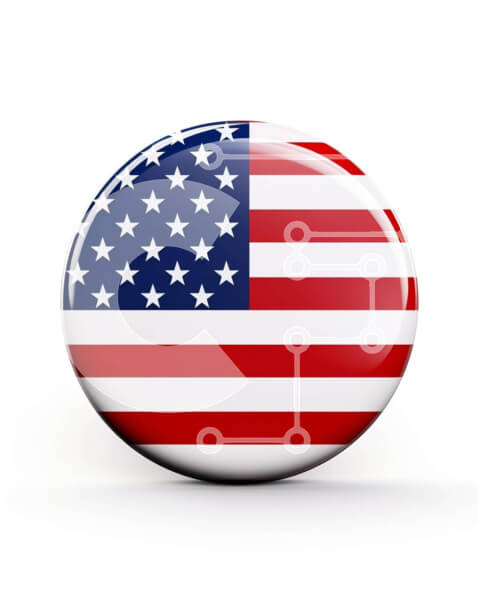 Intra Συλλεκτικό Ξύλινο Παζλ Plywood  4mm - Στρογγυλό κουμπί σημαίας ΗΠΑ Σε Ξύλινο Κουτί - Διαστάσεις: 10x10 cm – 25 κομμάτια