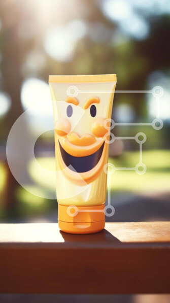 Intra Συλλεκτικό Ξύλινο Παζλ Plywood  4mm - Smiling Yellow Face Cream Tube Σε Ξύλινο Κουτί - Διαστάσεις Puzzle: 10x10 cm – 25 κομμάτια