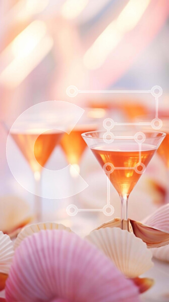 Intra Συλλεκτικό Ξύλινο Παζλ Plywood  4mm - Ποτήρια Martini και Κοχύλια Σε Ξύλινο Κουτί - Διαστάσεις: 10x10 cm – 25 κομμάτια