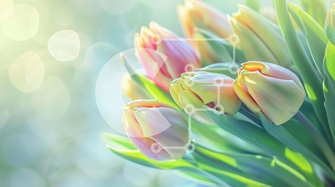 Intra Συλλεκτικό Ξύλινο Παζλ Plywood  4mm - Ζωντανό μπουκέτο τουλίπας σε ανοιχτό βάζο Σε Ξύλινο Κουτί - Διαστάσεις: 10x10 cm – 25 κομμάτια