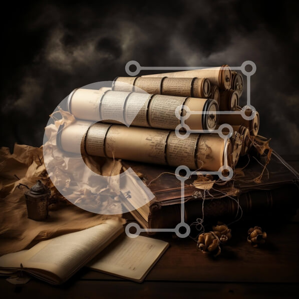 Intra Συλλεκτικό Ξύλινο Παζλ Plywood  4mm - Στοίβα από παλιά βιβλία με ανοιχτό βιβλίο και χαρτιά Σε Ξύλινο Κουτί - Διαστάσεις Puzzle: 10x10 cm – 25 κομμάτια