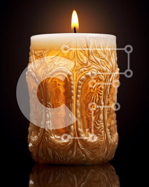 Intra Συλλεκτικό Ξύλινο Παζλ Plywood  4mm - Περίτεχνα σκαλισμένο και αναμμένο κερί Σε Ξύλινο Κουτί - Διαστάσεις: 10x10 cm – 25 κομμάτια