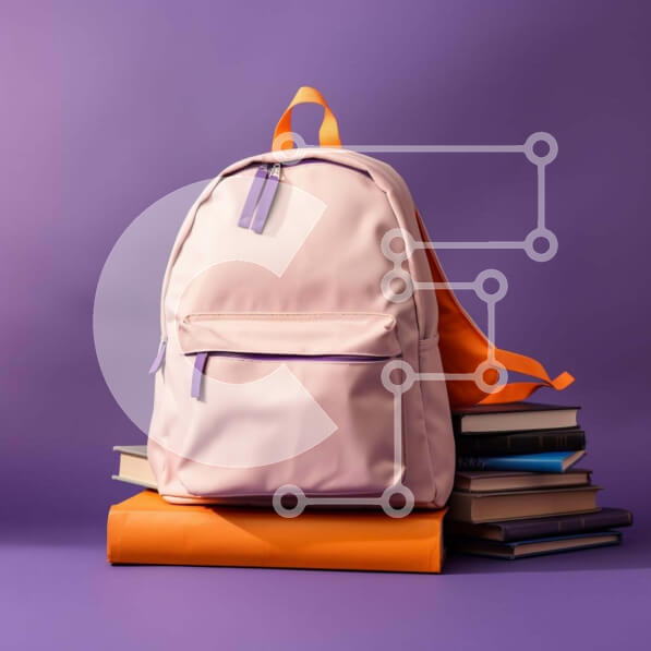 Intra Συλλεκτικό Ξύλινο Παζλ Plywood  4mm - Λευκό σακίδιο πλάτης στα βιβλία Σε Ξύλινο Κουτί - Διαστάσεις: 10x10 cm – 25 κομμάτια