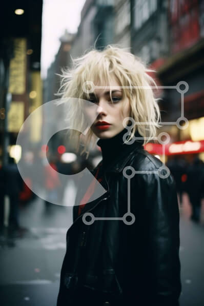 Intra Συλλεκτικό Ξύλινο Παζλ Plywood  4mm - Γυναίκα στην Urban Street Σε Ξύλινο Κουτί - Διαστάσεις Puzzle: 10x10 cm – 25 κομμάτια