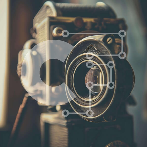 Intra Συλλεκτικό Ξύλινο Παζλ Plywood  4mm - Vintage κάμερα με παλιομοδίτικο φακό Σε Ξύλινο Κουτί - Διαστάσεις: 10x10 cm – 25 κομμάτια