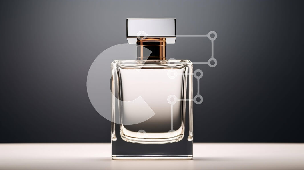 Intra Συλλεκτικό Ξύλινο Παζλ Plywood  4mm - Άδειο μπουκάλι αρώματος στο τραπέζι Σε Ξύλινο Κουτί - Διαστάσεις Puzzle: 10x10 cm – 25 κομμάτια