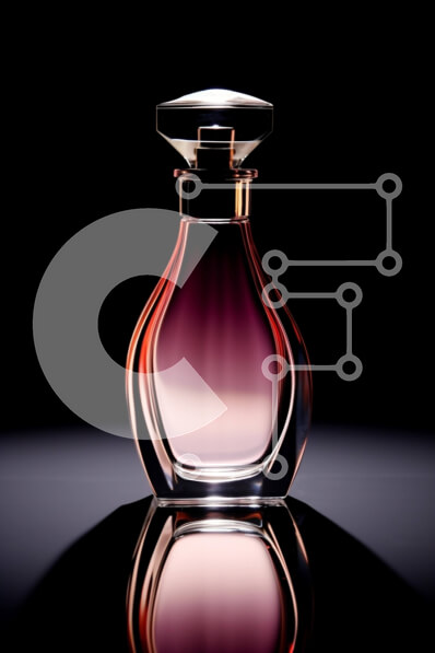 Intra Συλλεκτικό Ξύλινο Παζλ Plywood  4mm - Ροζ μπουκάλι αρώματος σε ροζ φόντο Σε Ξύλινο Κουτί - Διαστάσεις Puzzle: 10x10 cm – 25 κομμάτια