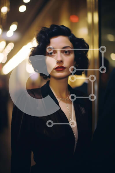 Intra Συλλεκτικό Ξύλινο Παζλ Plywood  4mm - Γυναίκα με μαύρη ενδυμασία σε φωτισμένο δωμάτιο Σε Ξύλινο Κουτί - Διαστάσεις Puzzle: 10x10 cm – 25 κομμάτια