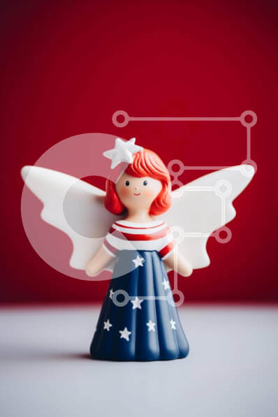 Intra Συλλεκτικό Ξύλινο Παζλ Plywood  4mm - Πατριωτικό ειδώλιο αγγέλου Σε Ξύλινο Κουτί - Διαστάσεις: 10x10 cm – 25 κομμάτια