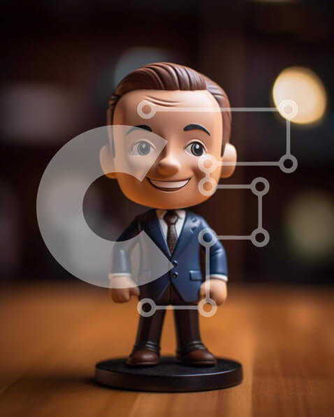 Intra Συλλεκτικό Ξύλινο Παζλ Plywood  4mm - Ειδώλιο παιχνιδιών με επαγγελματικό ένδυμα σε ξύλινο τραπέζι Σε Ξύλινο Κουτί - Διαστάσεις: 10x10 cm – 25 κομμάτια