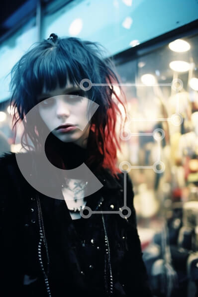 Intra Συλλεκτικό Ξύλινο Παζλ Plywood  4mm - Νεαρή γυναίκα στο κατάστημα μόδας Σε Ξύλινο Κουτί - Διαστάσεις Puzzle: 10x10 cm – 25 κομμάτια