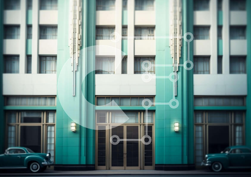 Intra Συλλεκτικό Ξύλινο Παζλ Plywood  4mm - Vintage αυτοκίνητα και κτίρια Σε Ξύλινο Κουτί - Διαστάσεις Puzzle: 10x10 cm – 25 κομμάτια