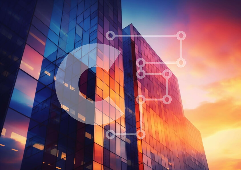 Intra Συλλεκτικό Ξύλινο Παζλ Plywood  4mm - Σύγχρονος ουρανοξύστης με πολύχρωμα γυάλινα παράθυρα Σε Ξύλινο Κουτί - Διαστάσεις Puzzle: 10x10 cm – 25 κομμάτια