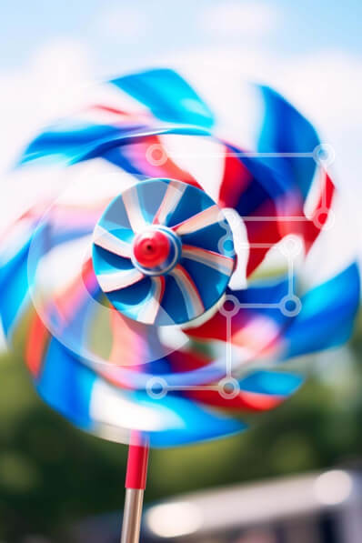 Intra Συλλεκτικό Ξύλινο Παζλ Plywood  4mm - Πολύχρωμο περιστρεφόμενο καρναβάλι σε υπαίθριο καρναβάλι ή γιορτή Σε Ξύλινο Κουτί - Διαστάσεις Puzzle: 10x10 cm – 25 κομμάτια