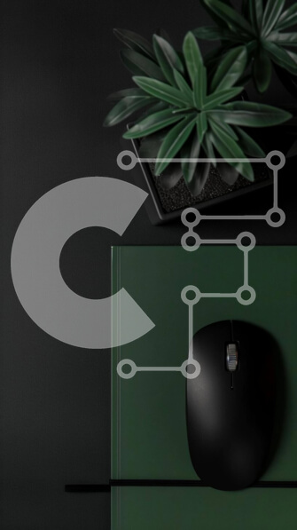 Intra Συλλεκτικό Ξύλινο Παζλ Plywood  4mm - Μαύρο ποντίκι σε πράσινο φυτό με άδειο φλιτζάνι Σε Ξύλινο Κουτί - Διαστάσεις: 10x10 cm – 25 κομμάτια