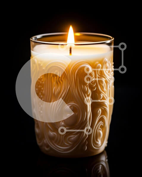 Intra Συλλεκτικό Ξύλινο Παζλ Plywood  4mm - Πολύπλοκα διακοσμημένο κερί σε γυαλί Σε Ξύλινο Κουτί - Διαστάσεις: 10x10 cm – 25 κομμάτια