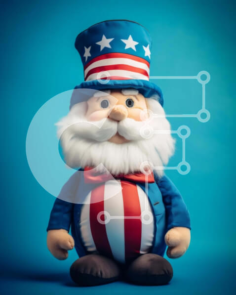 Intra Συλλεκτικό Ξύλινο Παζλ Plywood  4mm - Πατριωτικό γεμιστό παιχνίδι στις 4 Ιουλίου Σε Ξύλινο Κουτί - Διαστάσεις: 10x10 cm – 25 κομμάτια