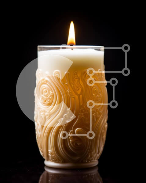 Intra Συλλεκτικό Ξύλινο Παζλ Plywood  4mm - Γυάλινο κερί με περίπλοκο σχέδιο Σε Ξύλινο Κουτί - Διαστάσεις: 10x10 cm – 25 κομμάτια