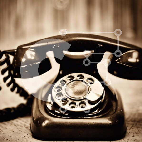 Intra Συλλεκτικό Ξύλινο Παζλ Plywood  4mm - Vintage τηλέφωνο στο τραπέζι Σε Ξύλινο Κουτί - Διαστάσεις Puzzle: 10x10 cm – 25 κομμάτια