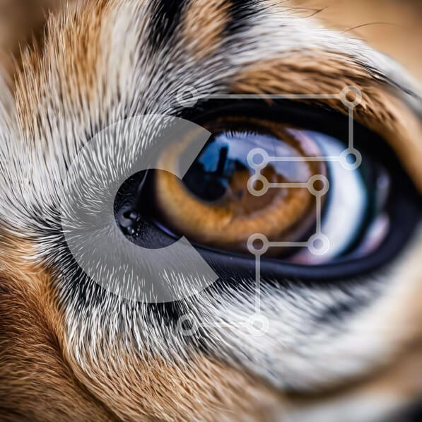 Intra Συλλεκτικό Ξύλινο Παζλ Plywood  4mm - Κοντινό πλάνο Tiger Eye που κοιτάζει την κάμερα Σε Ξύλινο Κουτί - Διαστάσεις: 10x10 cm – 25 κομμάτια