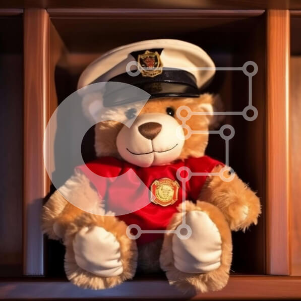 Intra Συλλεκτικό Ξύλινο Παζλ Plywood  4mm - Καφέ αρκουδάκι σε ξύλινα ράφια Σε Ξύλινο Κουτί - Διαστάσεις: 10x10 cm – 25 κομμάτια