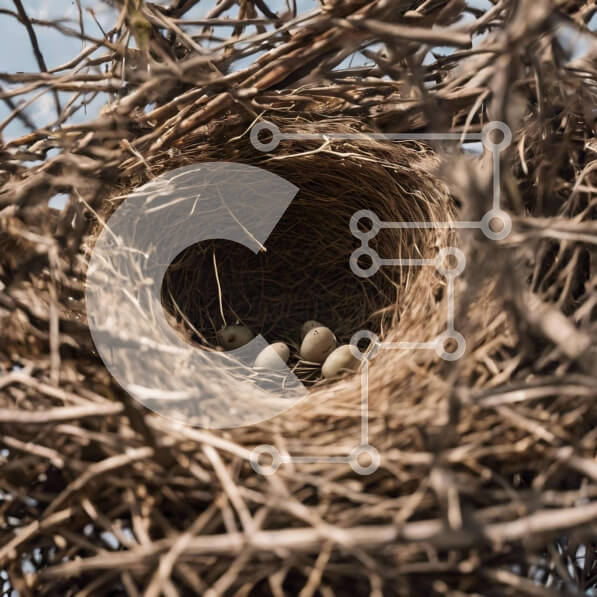 Intra Συλλεκτικό Ξύλινο Παζλ Plywood  4mm - Φωλιά πουλιών με αυγά σε φυσικό βιότοπο Σε Ξύλινο Κουτί - Διαστάσεις: 10x10 cm – 25 κομμάτια