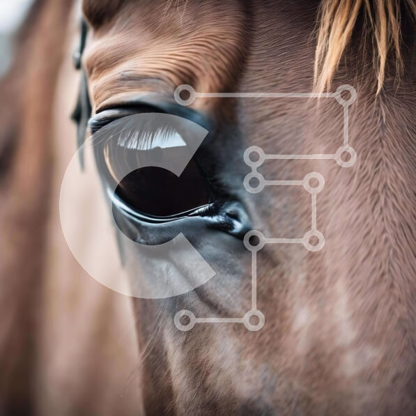 Intra Συλλεκτικό Ξύλινο Παζλ Plywood  4mm - Κοντινό πλάνο του Brown Horse's Eye Σε Ξύλινο Κουτί - Διαστάσεις: 10x10 cm – 25 κομμάτια