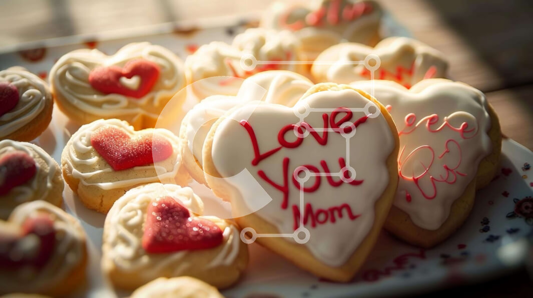 Intra Συλλεκτικό Ξύλινο Παζλ Plywood  4mm - Δίσκος με εγκάρδια μπισκότα και εορταστικά στολίδια Σε Ξύλινο Κουτί - Διαστάσεις: 10x10 cm – 25 κομμάτια