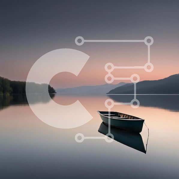 Intra Συλλεκτικό Ξύλινο Παζλ Plywood  4mm - Ειδυλλιακό ηλιοβασίλεμα της λίμνης με μονή βάρκα Σε Ξύλινο Κουτί - Διαστάσεις: 10x10 cm – 25 κομμάτια