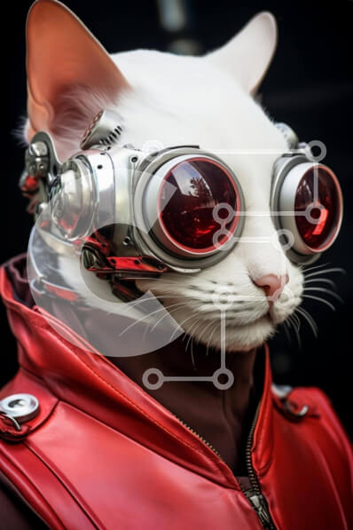 Σετ των 2 Intra Συλλεκτικό Ξύλινο Παζλ Plywood  4mm - Λευκή γάτα με στολή Star Wars Σε Ξύλινο Κουτί - Διαστάσεις: 10x10 cm – 25 κομμάτια