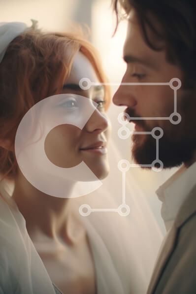 Intra Συλλεκτικό Ξύλινο Παζλ Plywood  4mm - Νύφη και γαμπρός με λευκά νυφικά Σε Ξύλινο Κουτί - Διαστάσεις Puzzle: 10x10 cm – 25 κομμάτια