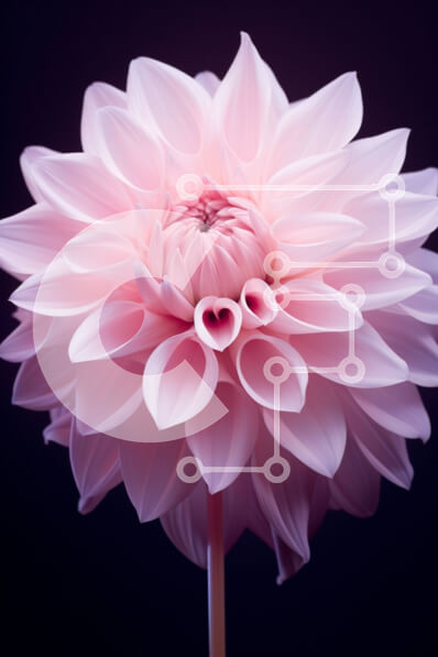 Σετ των 2 Intra Συλλεκτικό Ξύλινο Παζλ Plywood  4mm - Ανθισμένο ροζ λουλούδι σε σκούρο φόντο Σε Ξύλινο Κουτί - Διαστάσεις: 10x10 cm – 25 κομμάτια