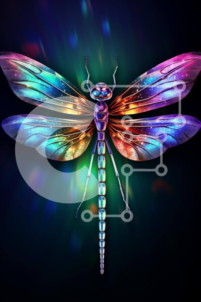 Σετ των 2 Intra Συλλεκτικό Ξύλινο Παζλ Plywood  4mm - Έργο τέχνης πολύχρωμο Dragonfly Σε Ξύλινο Κουτί - Διαστάσεις: 10x10 cm – 25 κομμάτια